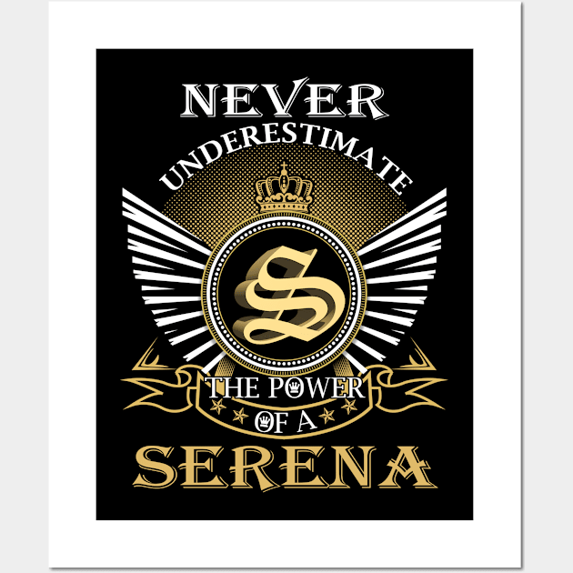 Never Underestimate SERENA Wall Art by Nap